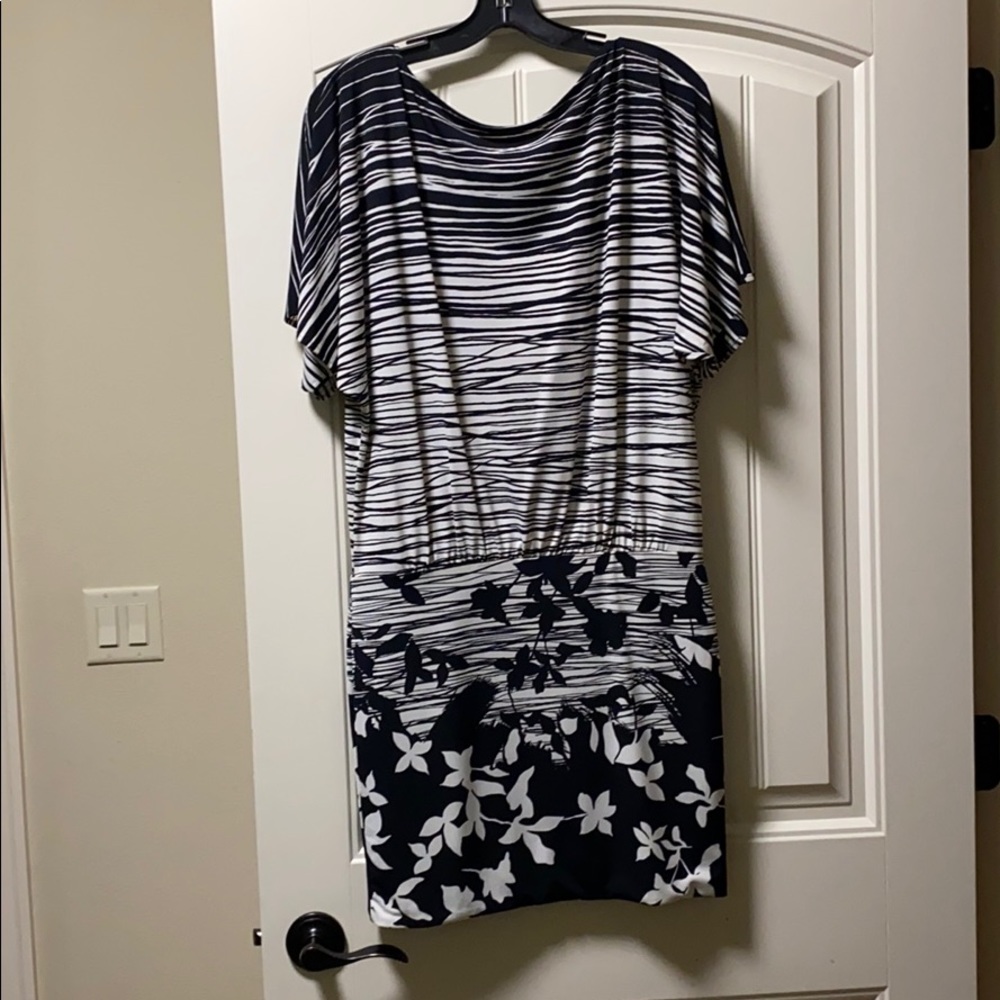 BCBG black & white dress